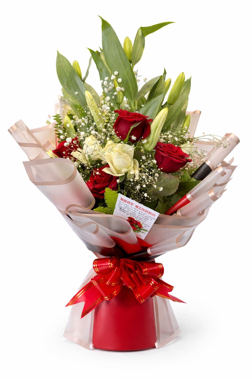 💐 Graceful Wishes Lily & Rose Bouquet