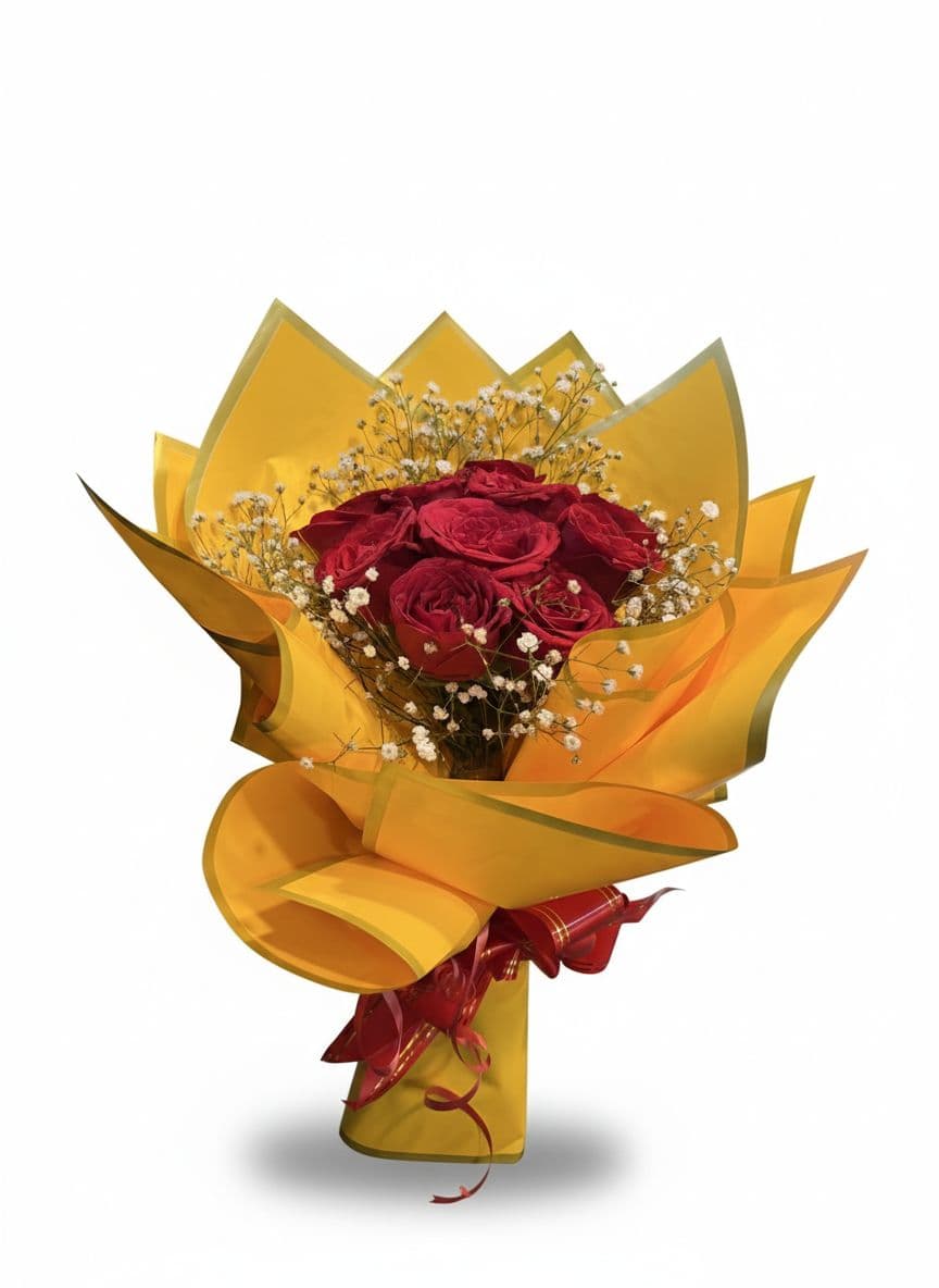 🌹 Radiant Golden Rose Bouquet
