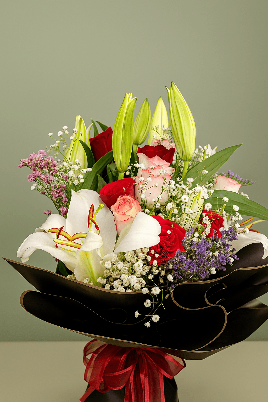 💐 Graceful Lily & Rose Bouquet